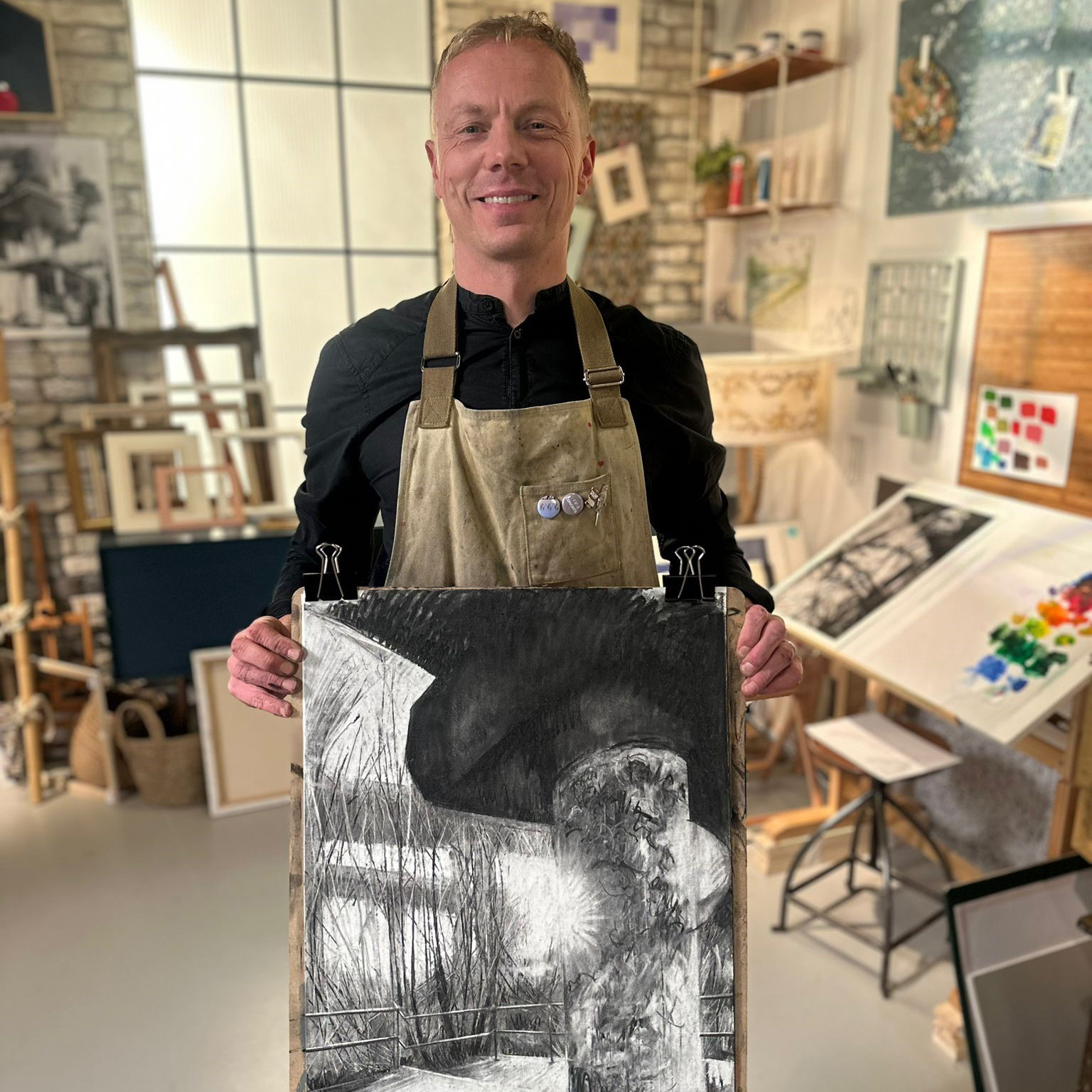 A drawing of a building